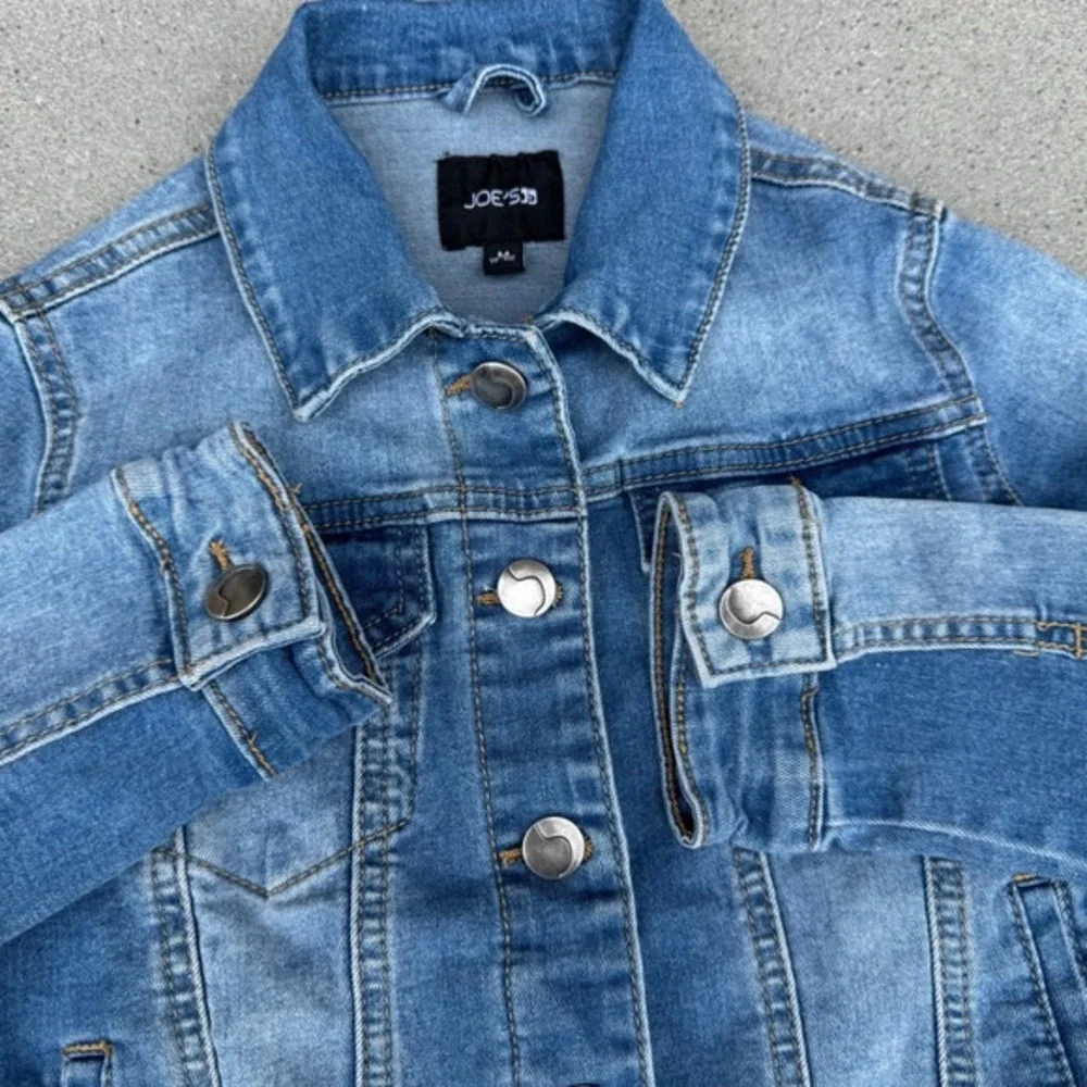 Joes Jeans Kids Denim Jacket Medium Wash Blue Button Front Size M‎ 8-10